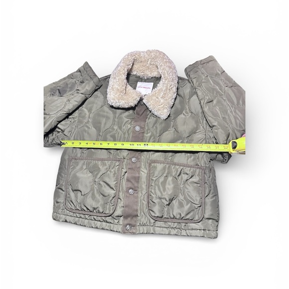 Lucky Brand - Green Quilted Jacket with Faux Fur Collar - Size M - Picture 4 of 7